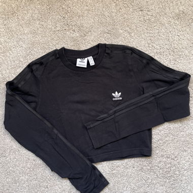 Crop longsleeve nero Adidas