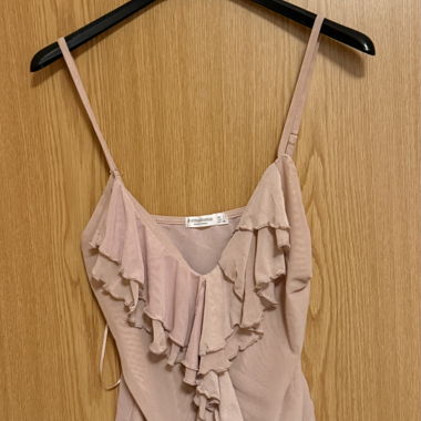 Pink top with ruffles