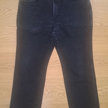 Vintage Wrangler Straight Leg Jeans Schwarz