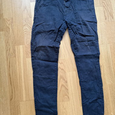 Dark blue casual chinos