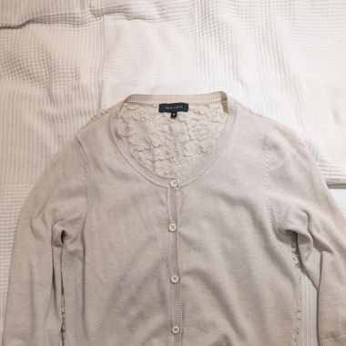 Cardigan, Wolle/Spitze, Grösse M
