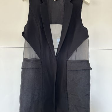 Gilet schwarz lang