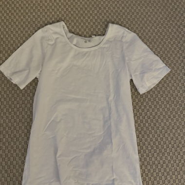 T-shirt blanc à col rond
