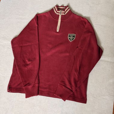 Felpa con zip GANT rossa