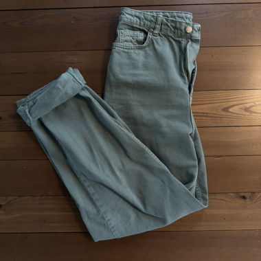 Jeans vert sauge