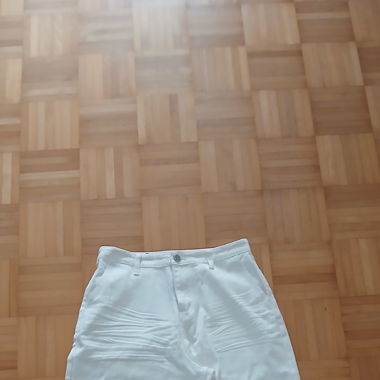 Weisse Baggy Jeans