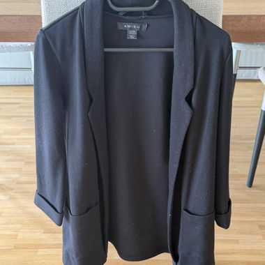 AMISU schwarze Blazer-Jacke