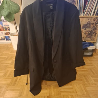 Blazer nero AMISU maniche 3/4
