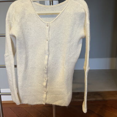 Cardigan bianco in misto alpaca Sézane