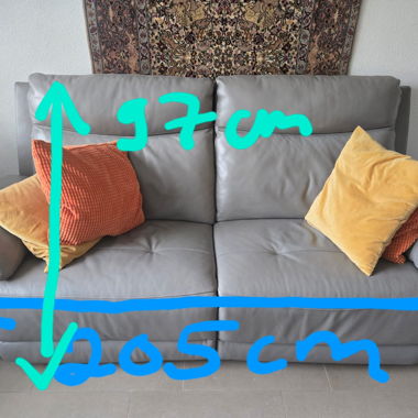 2-Sitzer Sofa grau