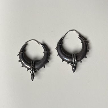 Créoles vintage en argent