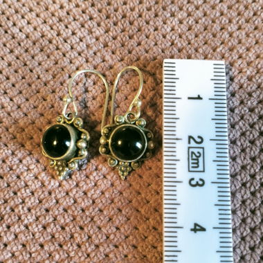Silber-Ohrringe mit Onyx