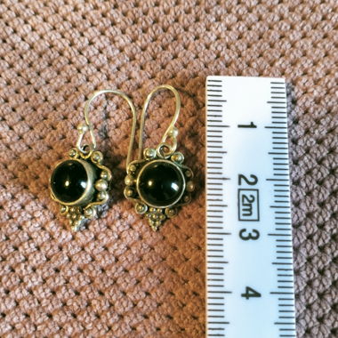 Orecchini in argento con onice