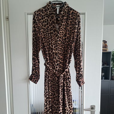Long leopard print H&M dress