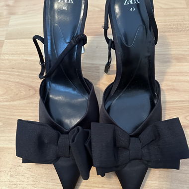Zara Black High Heels, Size 40