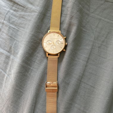 Goldfarbene Armbanduhr Paul valentine
