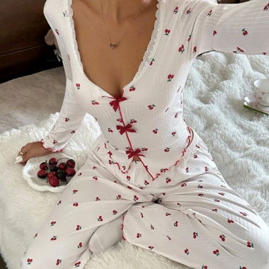 (016-1) Cute Cherry Pyjama Set