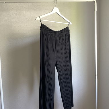 Pantaloni Neri Plissé