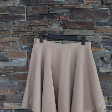 Faltenrock-Beige