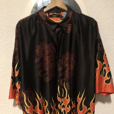 Camicia con fiamme