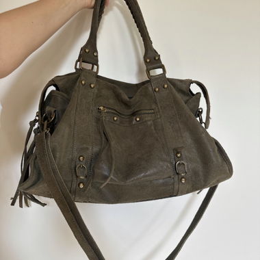 Sac à main en cuir de chiara farretti Khaki