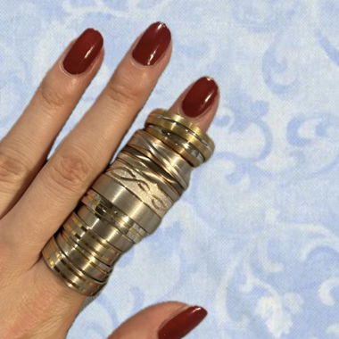 XXL Ringe Set in Gold/Silber