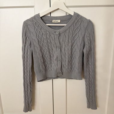 Grey Knit Cardigan
