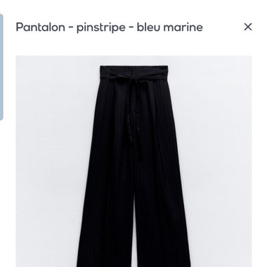 Pantelon pinstripe bleu 