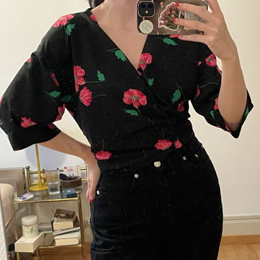 Blusa a portafoglio Zara S