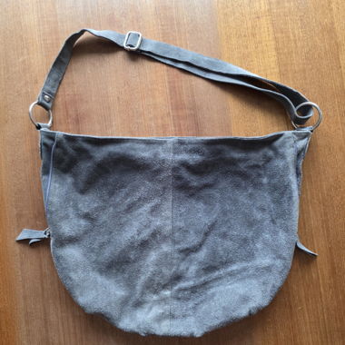 Suede shoulder bag