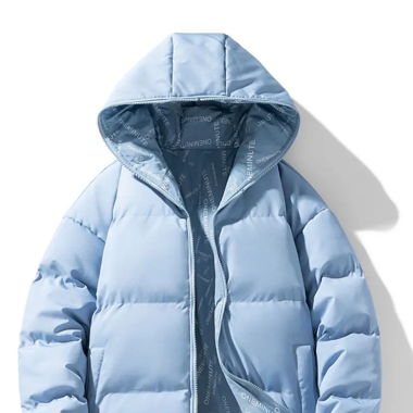 Pufferjacke babyblau umdrehbar