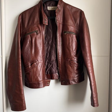 Kurze Lederjacke