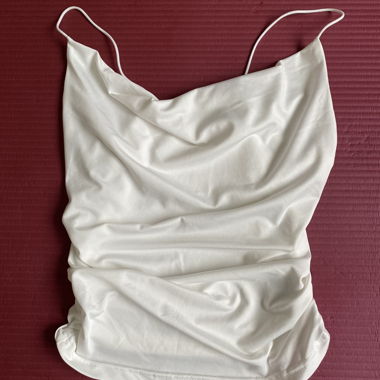 Weisses Satin Top
