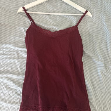 Burgundy Lace Cami Top