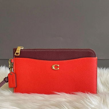  L Zip Wristlet In Colorblock Wallet