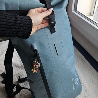 WILI WILI wasserfester Rolltop-Rucksack türkis
