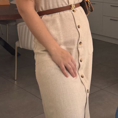 Vestito elegante beige