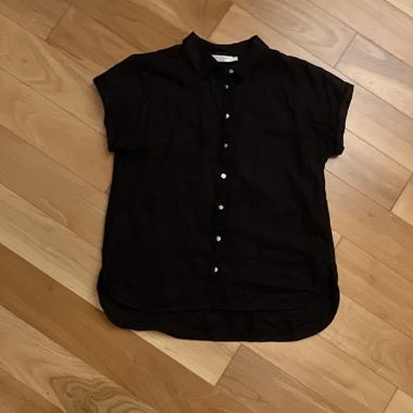 Blusa di lino nera In Linea Berlin taglia S