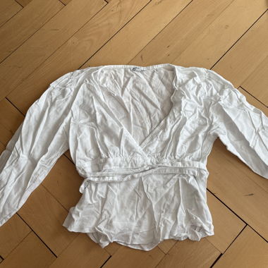 Blouse portefeuille blanche