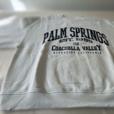 Weißer Palm Springs Pullover 