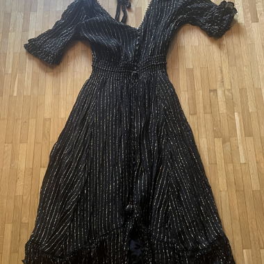Shiny black dress