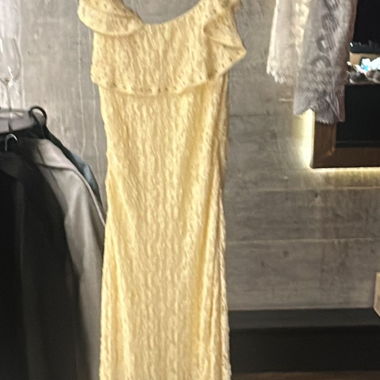 Yellow Long Lace Dress