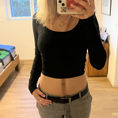 Longsleeve Oberteil, schwarz