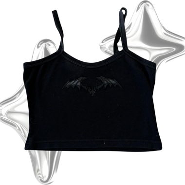 Black Gothic Dragon Crop Top