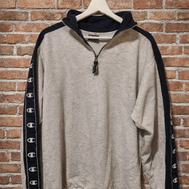 Felpa vintage Champion anni '90 con collo a zip