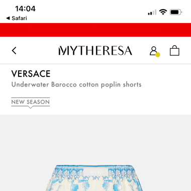 Versace swim sea shorts and shirt