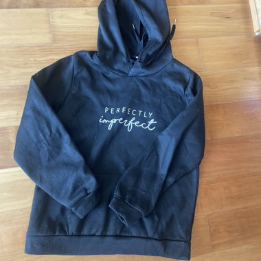 Black Hoodie with Print