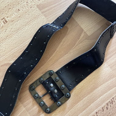 Black Western Belt with Studs