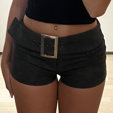 Leder-optik Shorts
