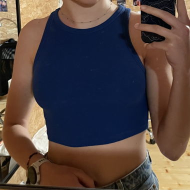 crop top bleu